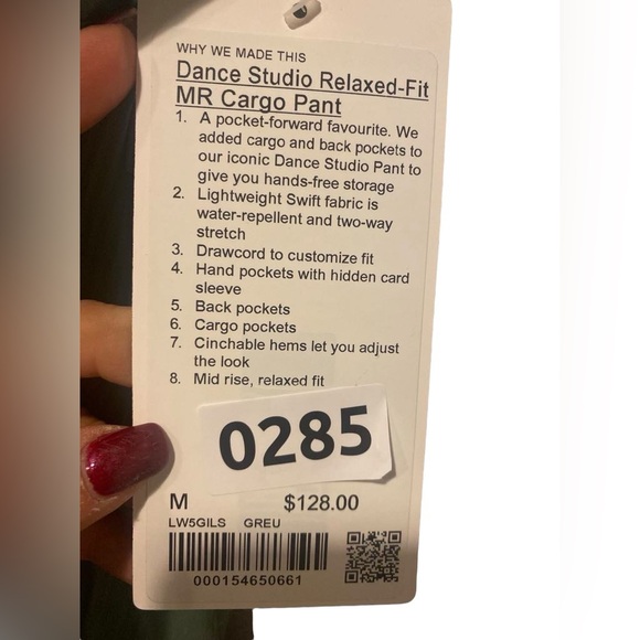 NWT Lululemon dance studio relaxed fit cargo pants Size M - Picture 5 of 5